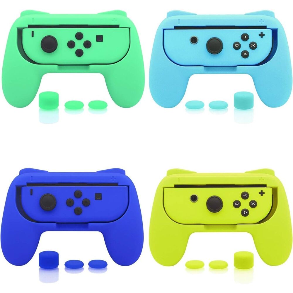 4 Pack Grips Kit Compatible with Nintendo Switch Animal Crossing for Joy Con
